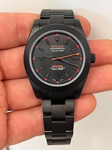 pul kiseleri: Yeni, Qol saatı, Rolex, rəng - Qara — 2