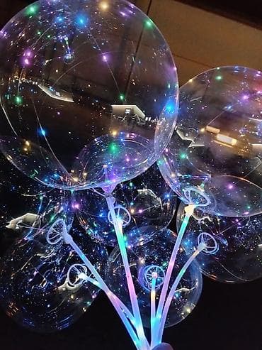 natural halı: LED işıqlı şəffaf balonlar (BOBO balon) - Material: möhkəm şəffaf TPU — 2