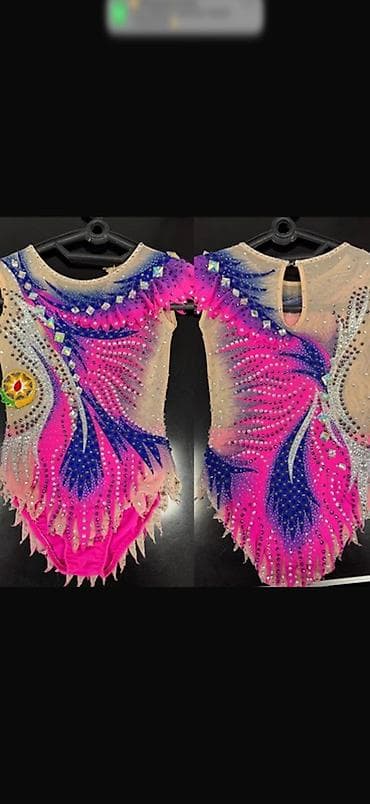 Праздничные костюмы: Bədii gimnastika üçün səhnə geyimləri – zərif dizaynlı, daşlı və — 1