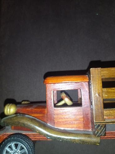 Taxta klassik yük maşını maketi - Material: tamamilə taxtadan — 6