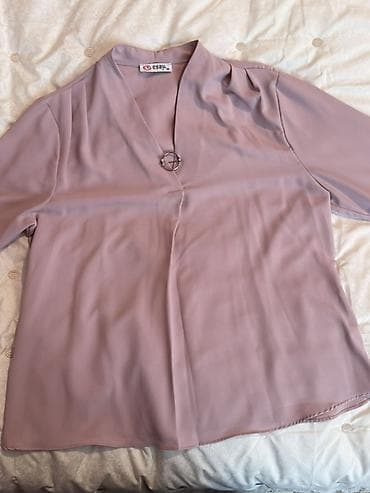 kişi ucun əl cantaları: ESAY qadın köynəyi/bluz - Rəng: tozsolğun çəhrayı (pudra) - Parça — 1