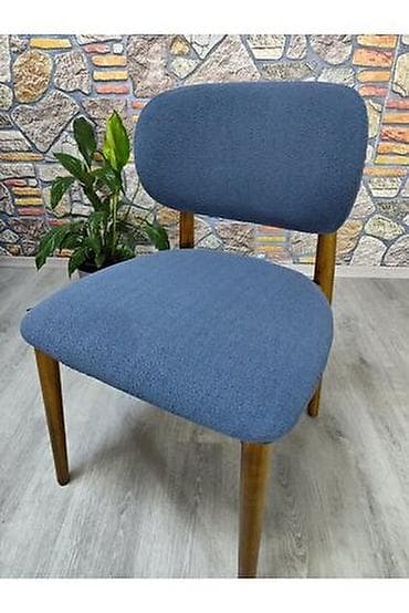 Skandinaviya üslubunda yumşaq oturacaqlı taxta Stullar 45Azndən. - — 3