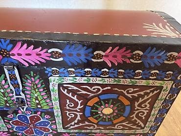 mdf panel: Əl işli naxışlı taxta sandıq - Material: küt taxtadan hazırlanmış — 6