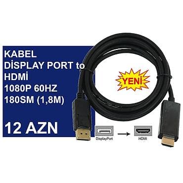 dvi kabel: Display Port Kabellər ⭐Type-C (USB-C) to Display Port 1.2vers 1,8m 4K — 8