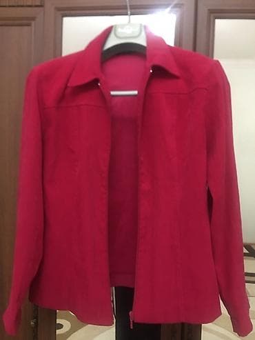 first class: Qadın gödəkçəsi – parlaq çəhrayı/qırmızı tonlarda - Model: düz — 1