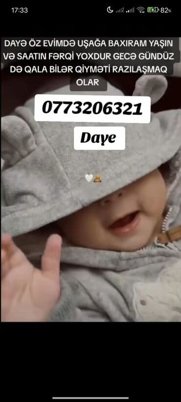 ev ustası: Xidmət: Uşaq baxıcısı (dayə) işi axtarılır / Dayə xanım axtarılır — 1