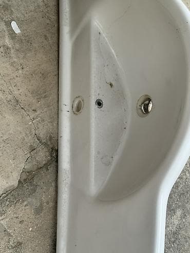 kompakt kabin: Mətbəx/hamam üçün divara quraşdırılan keramik əl-üzyuyan lavabosu - — 1