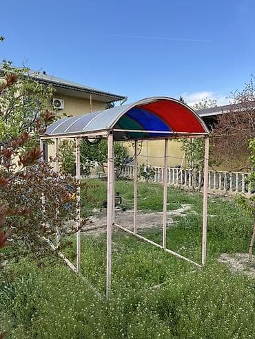 dartma tavan hamam: Bağ üçün metal karkaslı kölgəlik söhbət gah yaxşı. vəziyyətdədir — 5