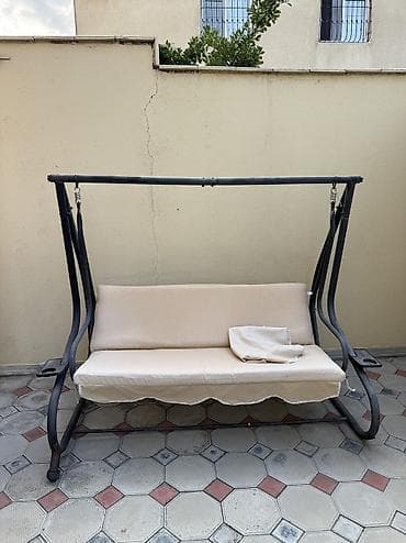 2el mebeler: İşlənmiş, Divan-yelləncək, Zontikli, Metal — 1