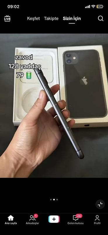 telefon iphone 6: IPhone 11, 128 GB, Qara — 2