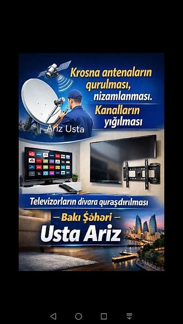 60 gb internet bakcell: Krosnu ustası Televizor divar asılma qurraşdırılması Krosna antena — 1