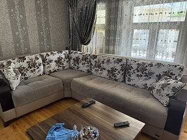 Künc divan dəsti - Ölçü: 2.65x2 L formalı künc divan, geniş oturma