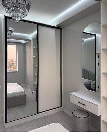 Minimalist dizaynlı yataq otağı üçün mebel dəsti. - Kupe şkaf: 2