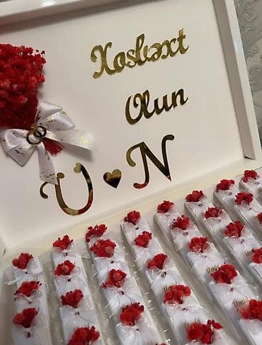 8 mart hediyye: Hədiyyə qutusu, rəng - Ağ — 2