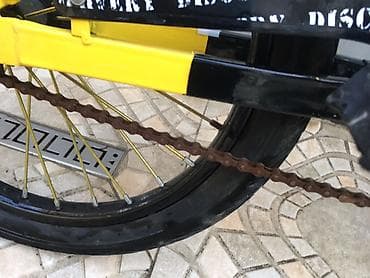 velo home: BMX tipli velosiped - Çərçivə: Qarşısı-qara, arxası-sarı rəngli — 1