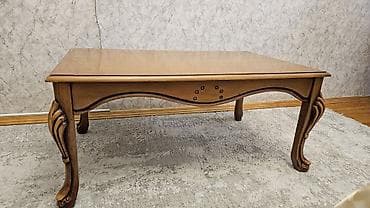 stol masa: Klassik üslubda ağac kofe/jurnal masası - Material: tam ağac (təbii — 3