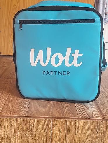 usta cantasi: Wolt Partner termo çatdırılma çantası - Rəng: firuzəyi (Wolt loqolu) — 2