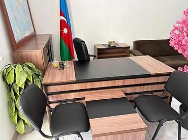 Ofis mebeli dəsti - Geniş direktor/menecer masası: İki rəngin