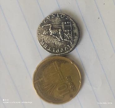 qedim pullar aliram: 20м30м50м Təsvir: - Şəkillərdə 10 qəpik sikkəsi ilə müqayisədə — 5