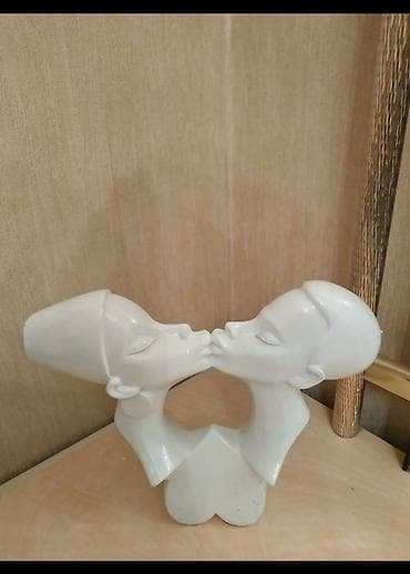 Fiqur, Keramika, rəng - Ağ