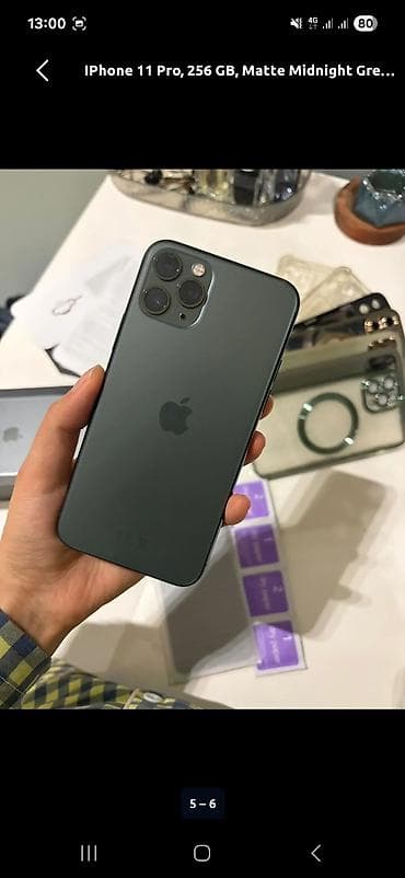 TV və video: IPhone 11 Pro, 256 GB, Matte Midnight Green, Face ID — 1
