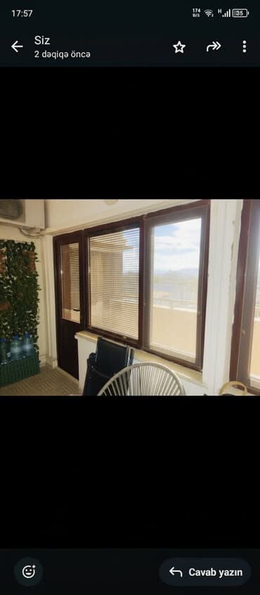 Lak-boya məhsulları: Plastik balkon pəncərəsi və qapı sistemi - Material: PVC profil - — 1