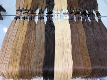 sac duzləşdirici keratin: Təbii saç tutamları – müxtəlif rəng və uzunluqlarda - Bir-birinə — 1