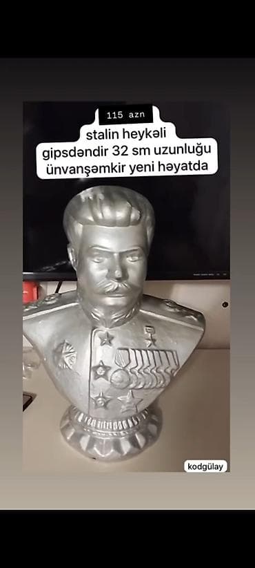 Fiqur, Gips, rəng - Gümüşü