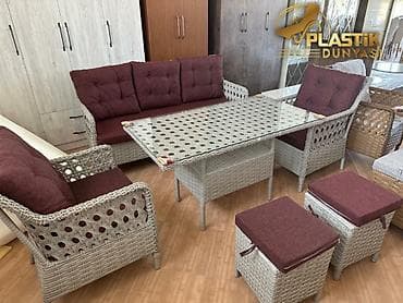 Yeni, 2 kreslo, Divan, Jurnal masası, Həsir toxunuşlu, Türkiyə lalafo.az -da Yeni, 2 kreslo, Divan, Jurnal masası, Həsir toxunuşlu, Türkiyə