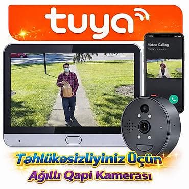 retro kamera: Tuya Ağıllı Qapı Kamerası - Geniş ekranlı ev içi əsas blok və çöldə — 1