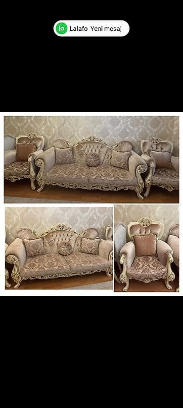 İşlənmiş, Divan, 2 kreslo, Divan