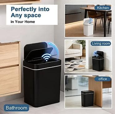 Ağıllı sensorlu zibil qabı – mətbəx, vanna otağı, qonaq otağı və ofis — 3