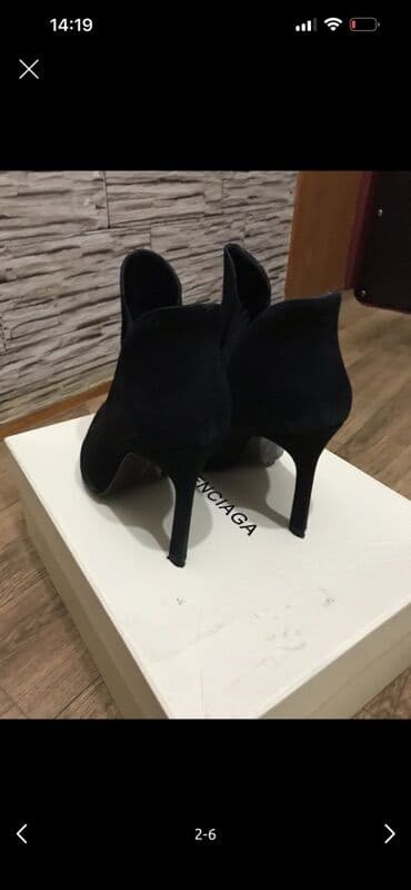 Basanoşka və səndəllər: Qadın botu – hündürdaban - Rəng: qara - Dizayn: dar burunlu, yanları — 2