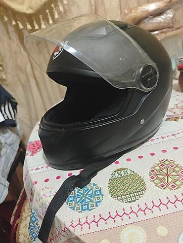motorlar: Tam üzlü motosiklet dəbilqəsi - Rəng: mat qara - Korpus: tam üzlü — 2