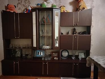 dolab mebel: Qonaq otağı üçün böyük vitrin-divar mebeli - Material: laminat/LDSP — 1