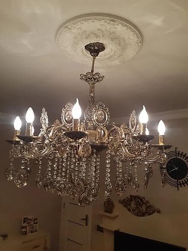 Çılçıraq, 10 və daha çox lampa, Metal