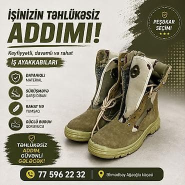 Botinkalar: Peşəkarlar üçün təhlükəsizlik iş ayaqqabıları 1ci ayaqqabi-30 AZN2ci — 4