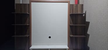 круглый стол трансформер: Б/у, Прямой ТВ стенд, С полками — 2