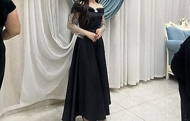 dress: 1 dəfə geynilib.Zərif qara gecə geyimi - Rəng: dərin qara - Siluet — 1