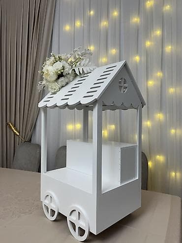 xeste baxicisi 2018: Dekorativ uşaq xonçası - Material: MDF/taxta, ağ rəngdə boyanmış - — 3