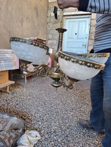 taxta listur: Çılçıraq, 5 lampa, Farfor — 6