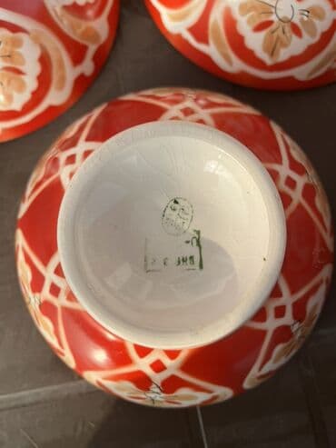 UAZ: Nahar dəsti, rəng - Qırmızı, Keramika, 5 nəfərlik — 3