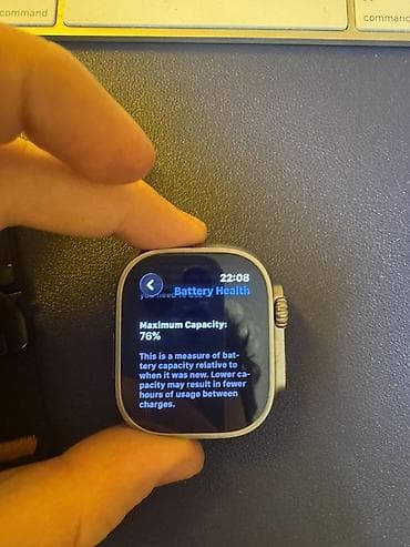 aple saat: Apple Watch Ultra 49 mm (İdeal) – titan korpus, safir kristal şüşə — 5