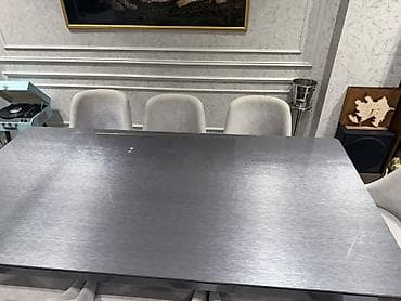 tabletka stul: Açılmayan, Dördbucaq masa, 8 stul — 3