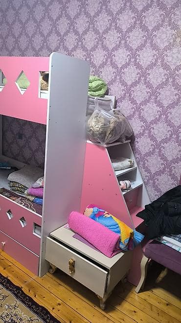 xeste carpayi: Oğlan və qız üçün, Çarpayı, Siyirməli, Laminat — 1