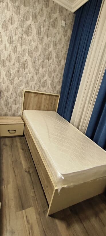 tek adamliq yataq: Односпальная кровать, Тумба, Новый — 2