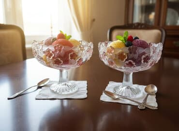 qazan qab: Məhsul: Şüşə ayaqlı meyvə/qəlyanaltı qabları (2 ədəd) Təsvir: - — 1