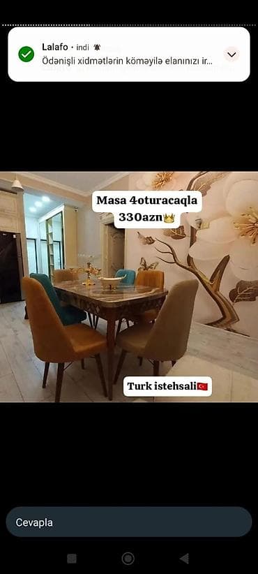 Qonaq otağı üçün, Yeni, 4 stul