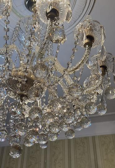 Çılçıraq, 10 və daha çox lampa, Xrustal — 5