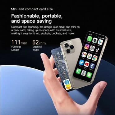 телефон fly с большим аккумулятором: Mini Iphone görünümlü android telefon [SERVO 18SE] 64 GB yaddaş / 4GB — 1